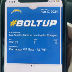 Rams /Chargers Tickets Todays Game VIP Seating 