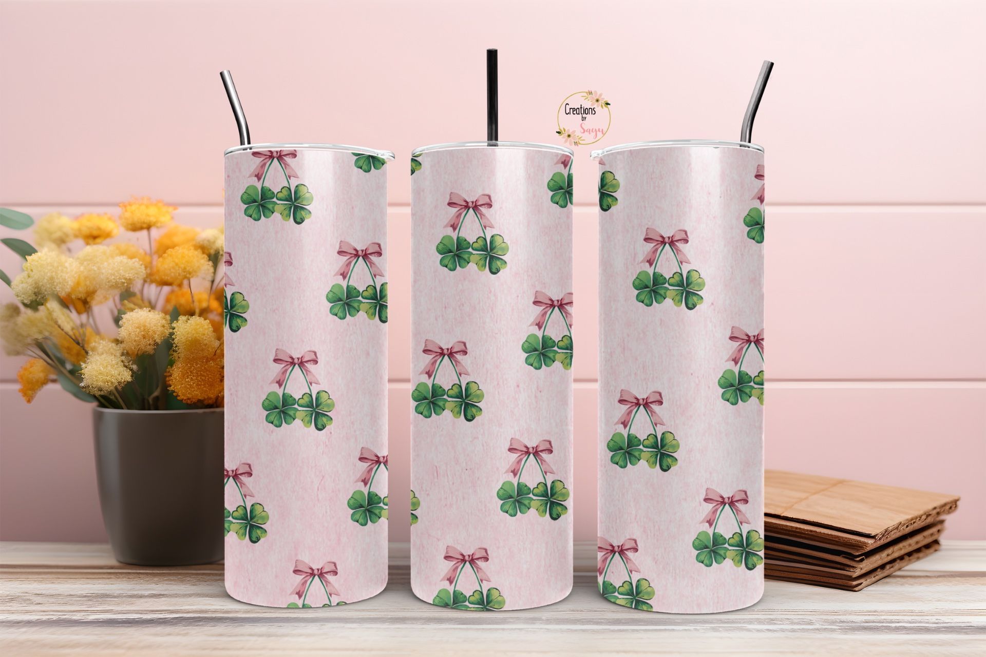 St. Patrick’s Coquette Shamrock Tumbler