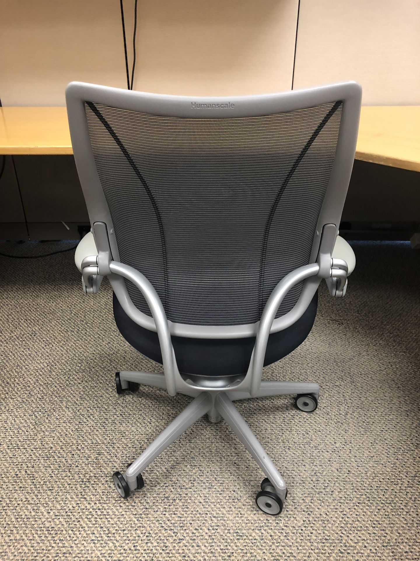 Black and grey humanscale office chair