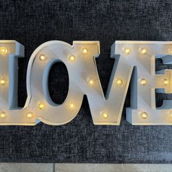 Light-Up LOVE Sign