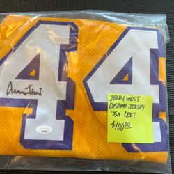 Autographed Jerry West Jersey JSA Authenticated