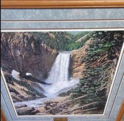 LARGE BEAUTIFUL WILDLIFE PAINTING
