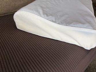 White Wedge Pillow with Perforated Cover