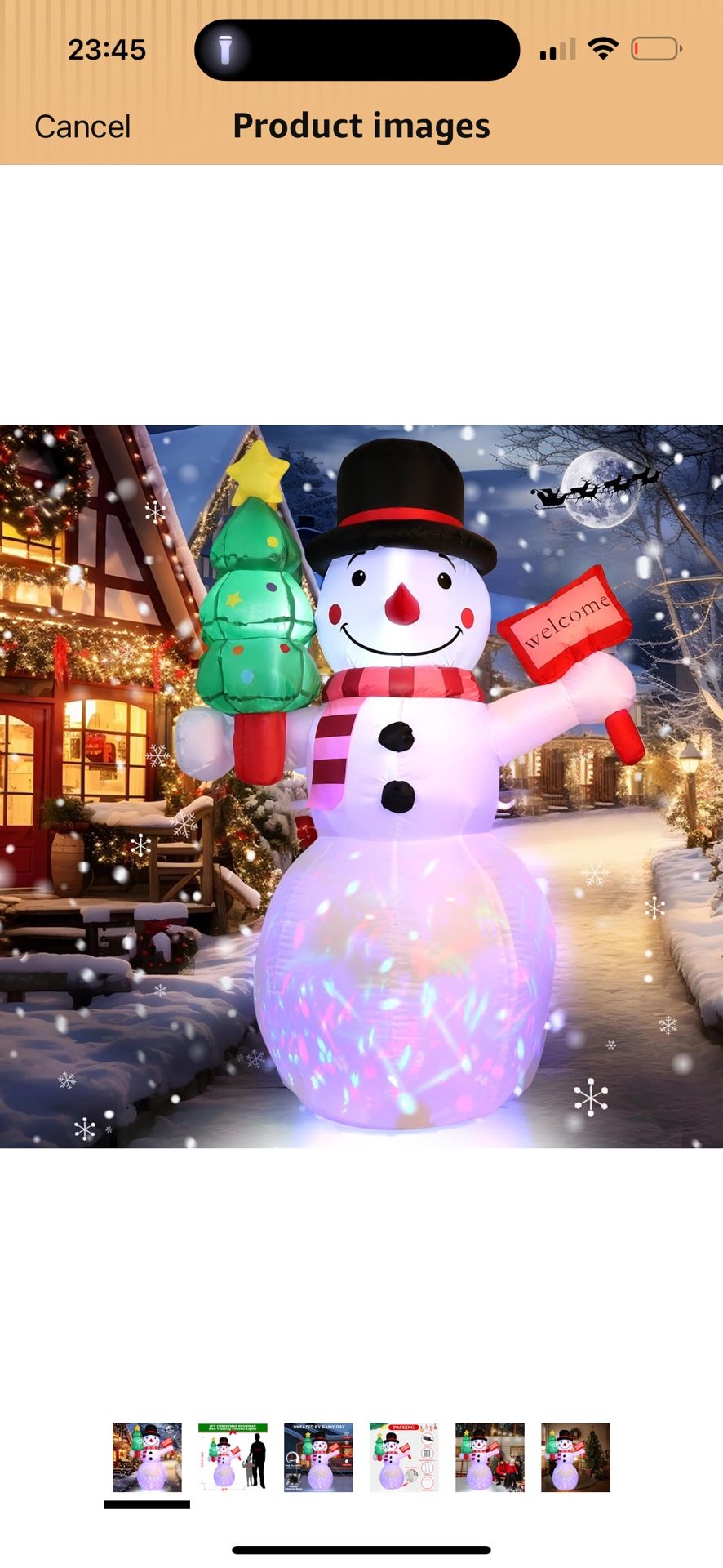 Brand New 5Ft Christmas Inflatables Outdoor Decorations, Christmas Blow up Snowman with LED Lights, Winter Outside Decor