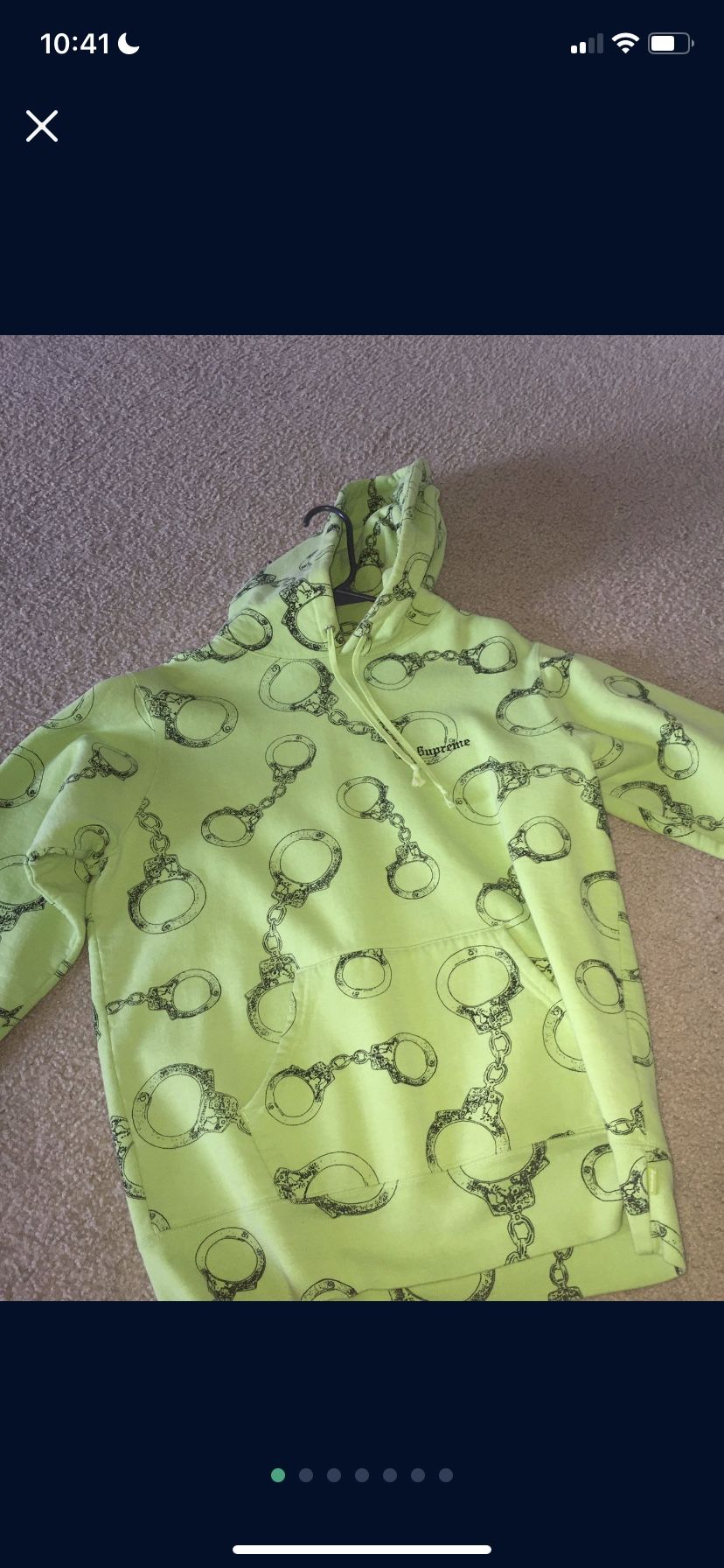 Supreme green handcuff hoodie legit with tags size L