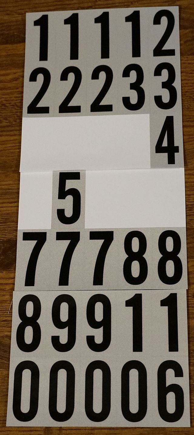 Self-Adhesive Numbers Pack