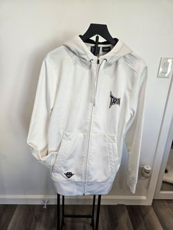 Tapout Full Zip Hoodie White Black Men's Medium Athletic Training Jacket