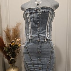 Jean Skirt Set 