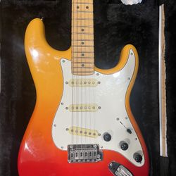 Sunrise Fender Electric Guitar (Includes Case)