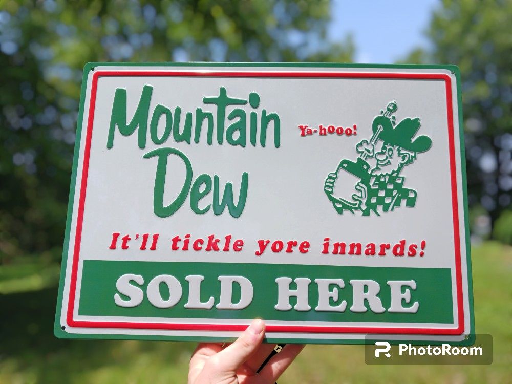 Mountain Dew Hillbilly Metal Sign - 17" x 12"