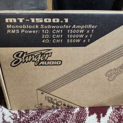 Stinger MT 1500 Monoblock Class D Amplifier  1500 Rms At 1 Ohm