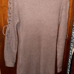Beautiful Purple Say what? Sweater Dress