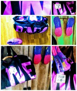 Victoria's Secret duffle bag and women's size 8 and 1/2 tennis shoe