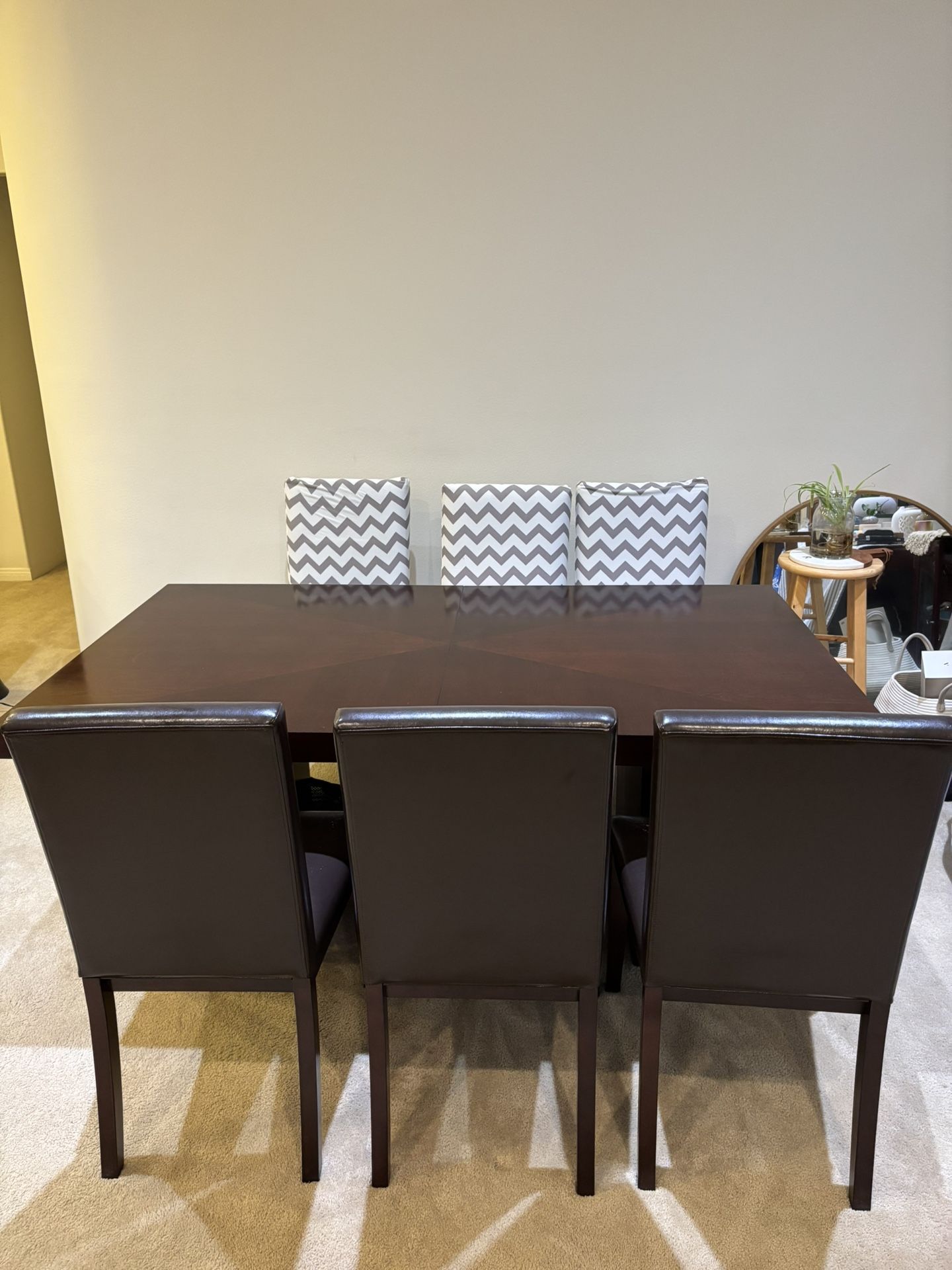 Rectangle Dinning Table With 6 Chairs Included