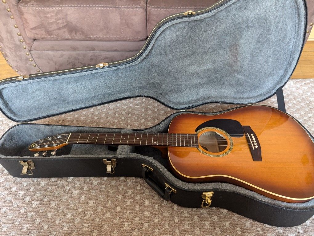 Seagull S6 + Burst GT Acoustic Guitar