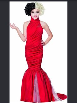 Halloween Disney Cruella Costume Cruella's Red Gown