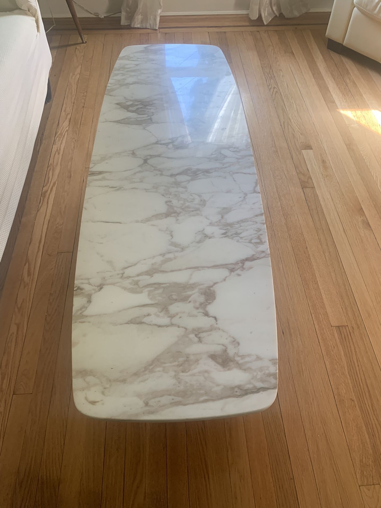 MCM Adrian Pearsall Carrara Marble&Walnut  Tables