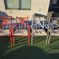 $140  PATIO CHAIRS CUSHIONS ARE FREE IF YOU WANT THEM WITH THE PURCHASE 
