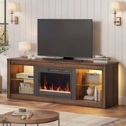TV STAND WITH FIREPLACE BRAND NEW