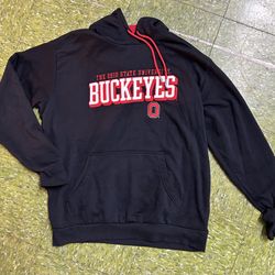 Champion Ohio State Buckeyes Black and Red Collegiate Hoodie Size Large