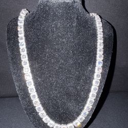 Moissanite Cluster Tennis Chain