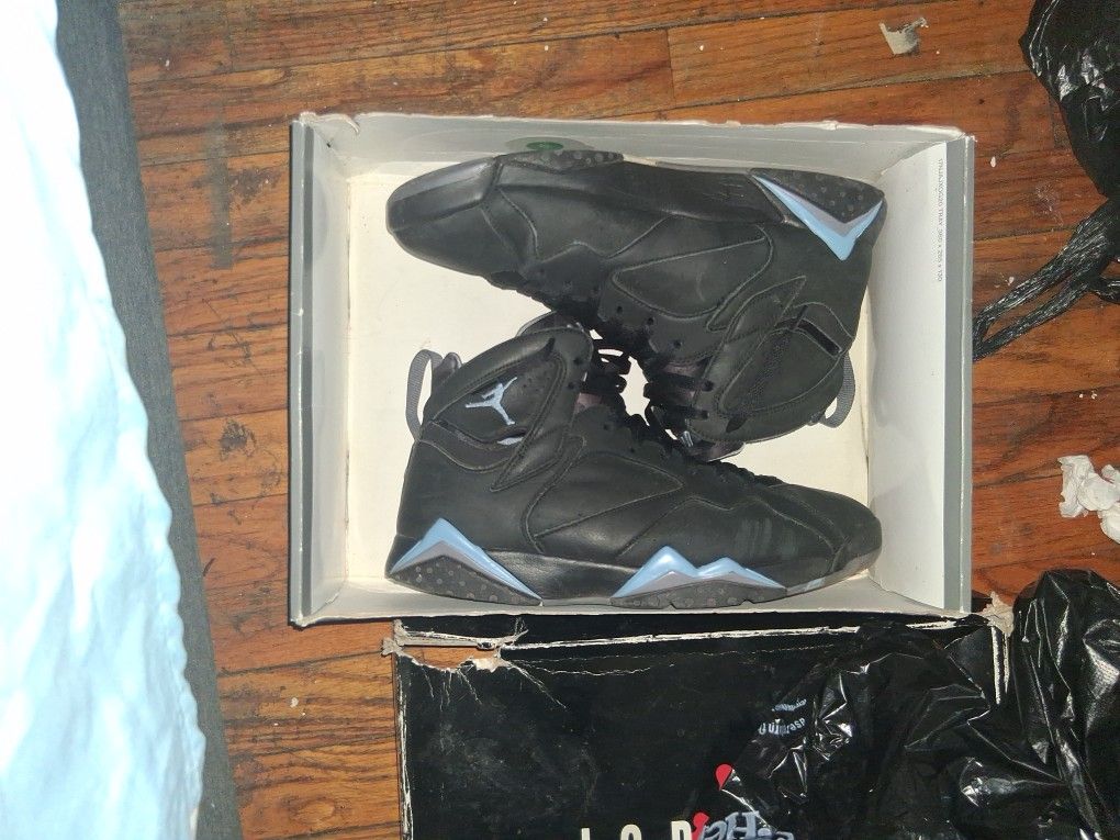AIR Jordan Retro  Black And Blue 7s 
