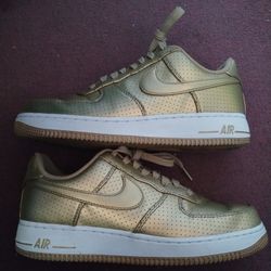 Gold Nike Air Force One Mens size 8 W@W L@@K