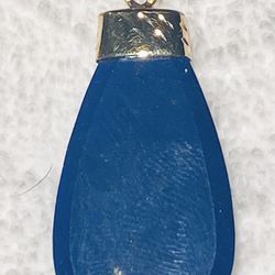 Lapis And Gold Pendant