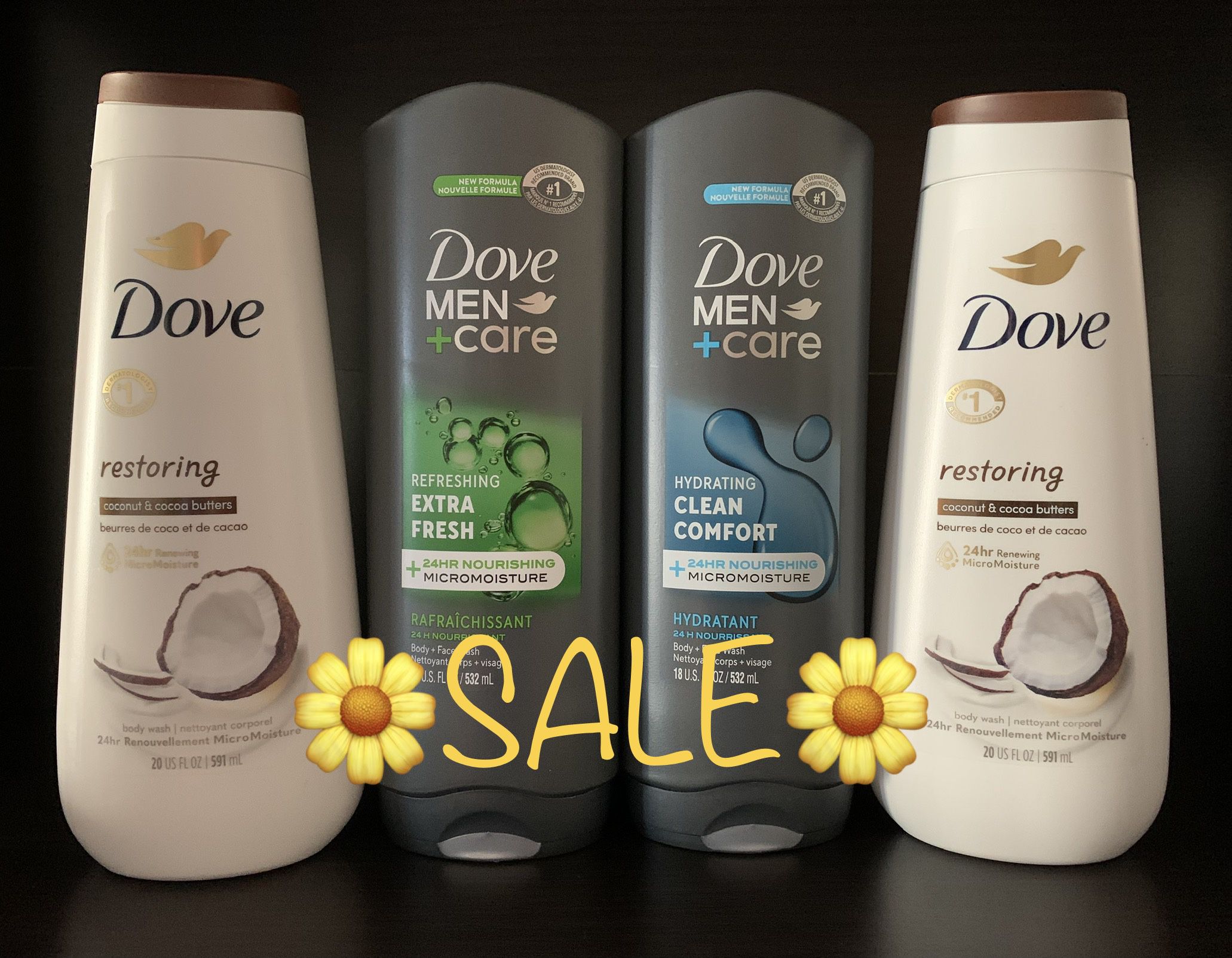 🛍SALE!!!!!!! DOVE 🕊️ BODY WASH (PACK OF 3)