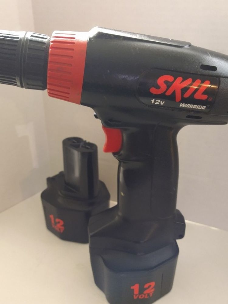 Skil 2480 Warrior 12v Volt 3/8" Inch Drill With Two Batteries