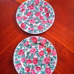 Cook's Club Briarcliff China Rose Pattern Salad Plates Set Of 2