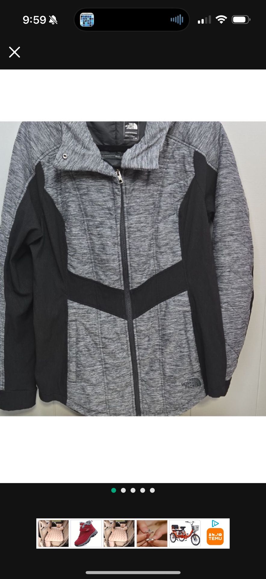 WOMENS XL NORTH FACE WITH HOOD