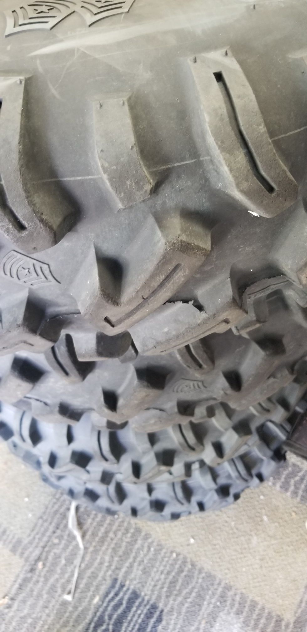 Polaris RZR Dirt Commander tires 2 27x9x12 and 2 27x11x12