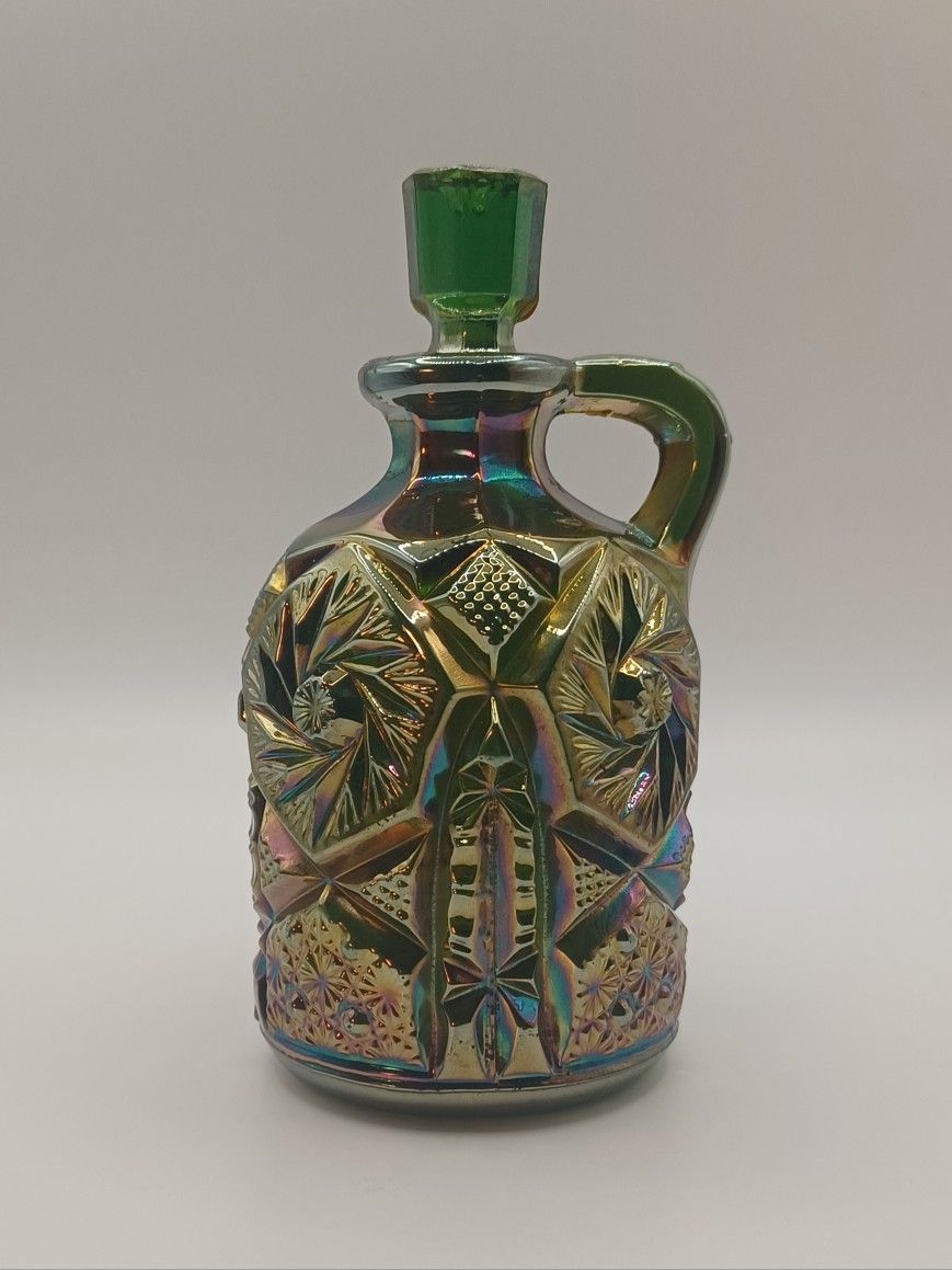 Early 20th Century Cambridge Glass Company Carnival Glass Miniature Cruet w/Original Stopper 