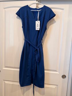 Royal Blue Tie-Waist Dress