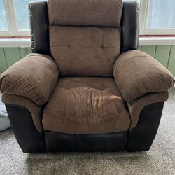Brown Power Reclining Chair 
