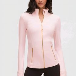 Lululemon Define Jacket Nulu, Blissful Pink/Gold/Gold Size 6 ( Brand New)