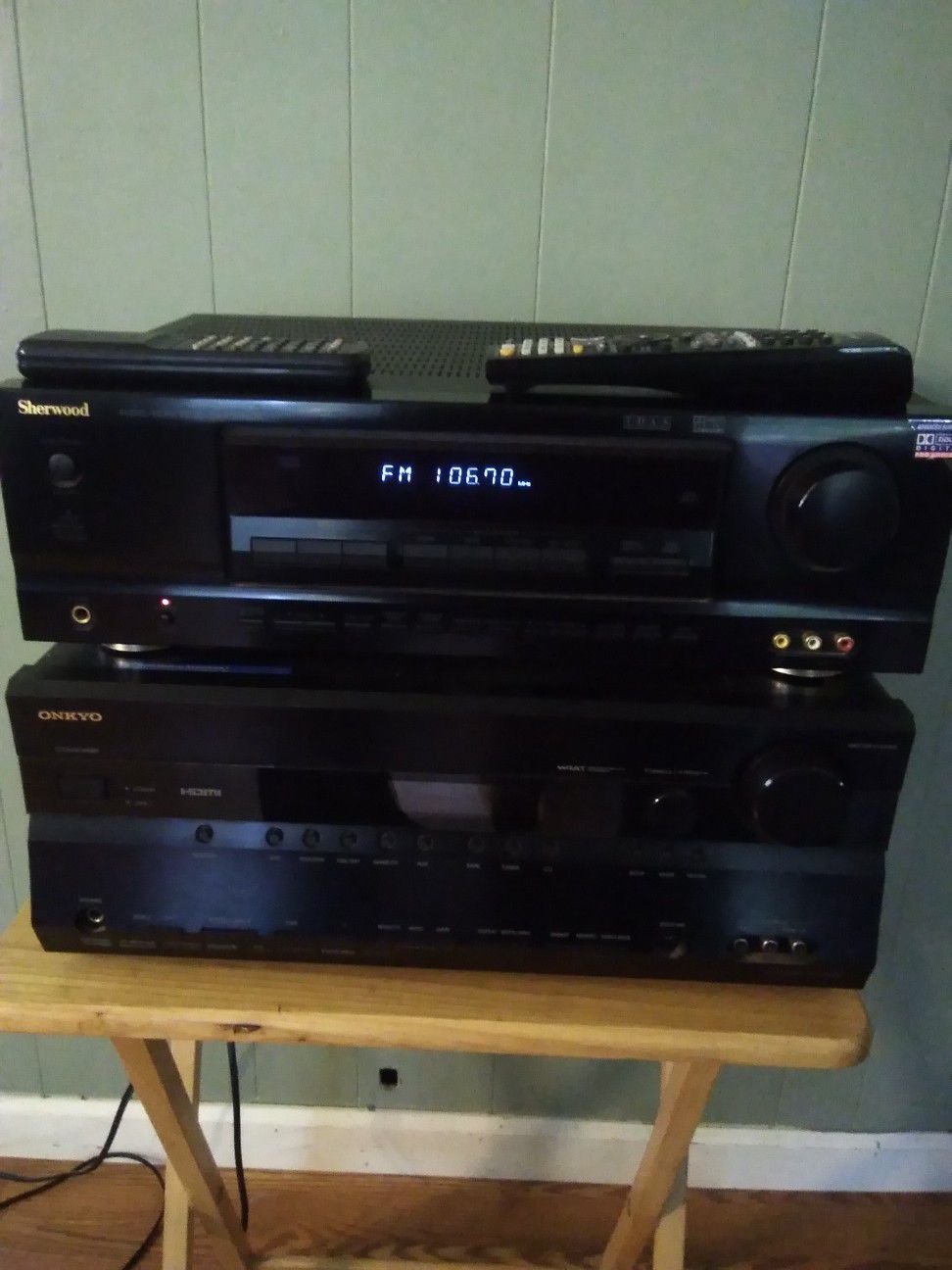 2 home audio video/receiver Rd 6500 Sherwood and ONKYO HDMI $35 each one