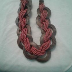 Large Wooden Necklace Set