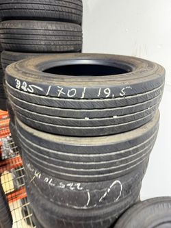 6X SET SIX DUALLY TIRES 225/70R19.5 MIX BRAND 