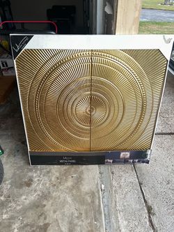 Home District Gold Metal Panel Wall Art