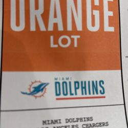 Dolphins Vs Chargers Orange Parking Pass 