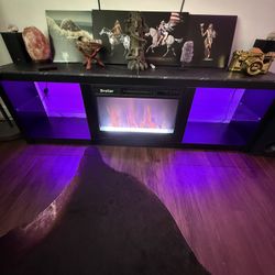 Entertainment Center With Fake Fireplace 