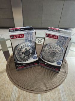 New Delta H2Okinetic  5- Spray Chrome Showerhead – Plus 1 Basic Shower Head