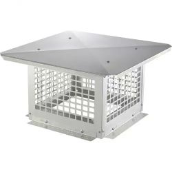95} 12x12 inch Chimney Cap - 304 Stainless Steel Fireplace Cover, Stable & Easy to Install with Practical Accessories, for Outside Clay Flue & Mesh Fl