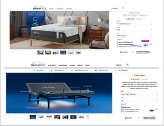 Tempur-Pedic Mattress and Tempur-Ergo Power Base Set