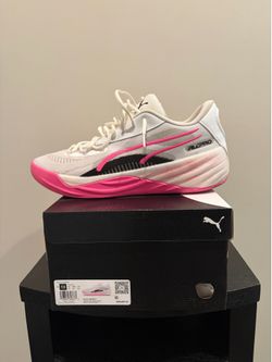 PUMA All-Pro NITRO Basketball Shoes Poison Pink / White - Size 13 (309689-01)
