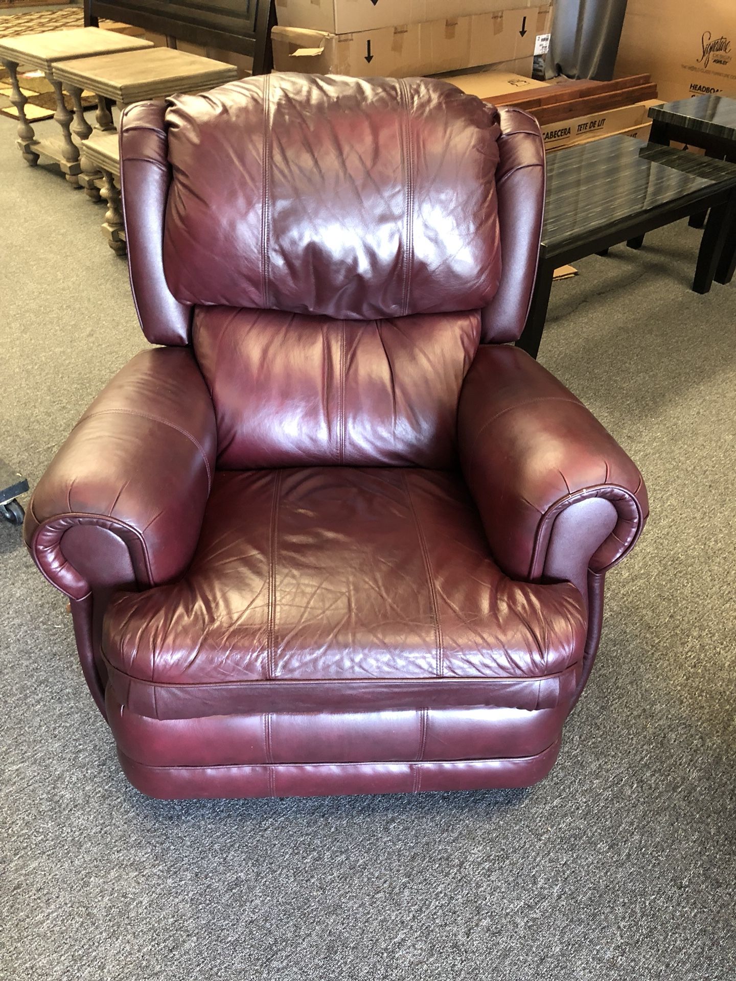 Berkline leather recliner