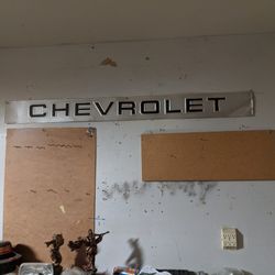 Large Chevy Silverado Tailgate Metal Band