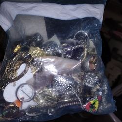 Sterling Silver Pearl Necklace  And Charm Lot